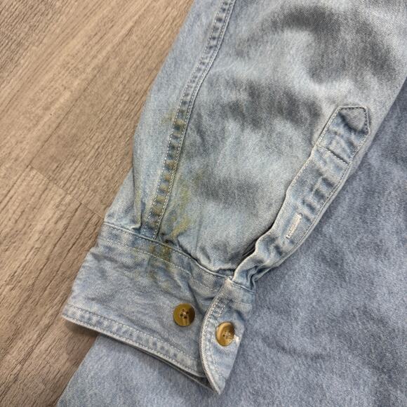 Vintage Chase Authentics Jeff Gordon Denim Shirt Men's Medium Blue Jean Nascar - Picture 4 of 8